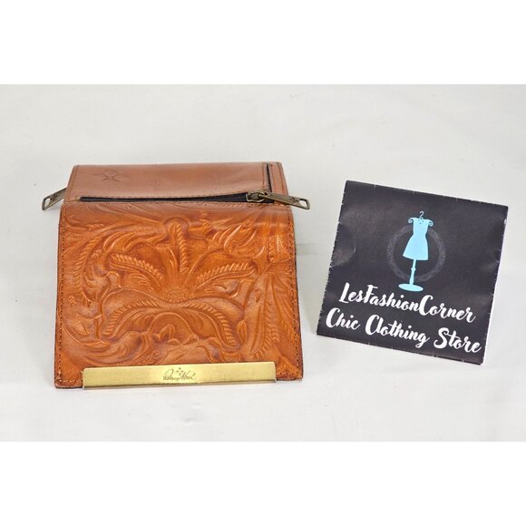 Patricia Nash Women's Cognac Leather Cametti Florence Wallet Trifold 297 - Picture 8 of 12